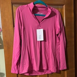 Bright Pink Athletic Half-Zip Pullover